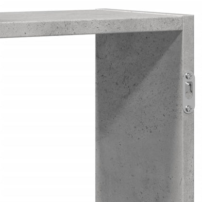 Wall Shelf Concrete Grey 129x18x42 cm Engineered Wood