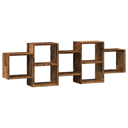 Wall Shelf Old Wood 129x18x42 cm Engineered Wood