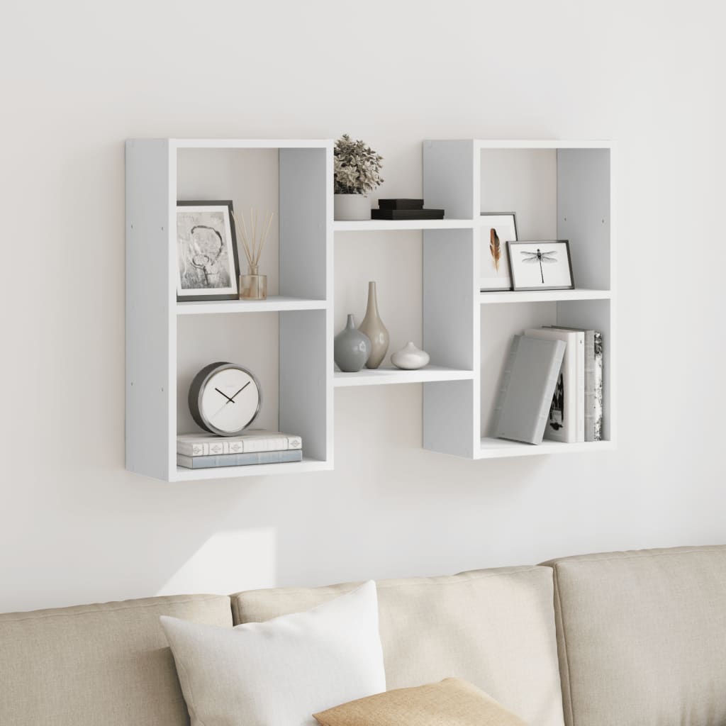 Wall Shelf White 96x18x60 cm Engineered Wood