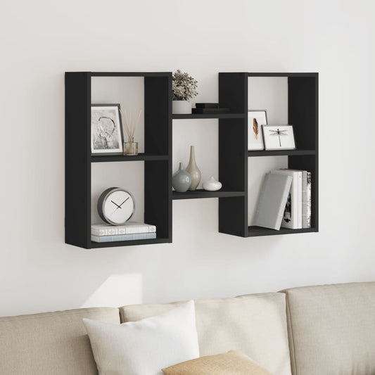 Wall Shelf Black 96x18x60 cm Engineered Wood