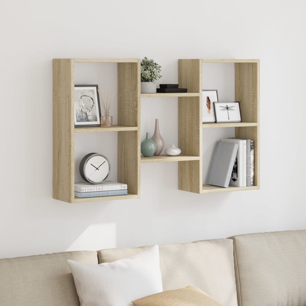 Wall Shelf Sonoma Oak 96x18x60 cm Engineered Wood