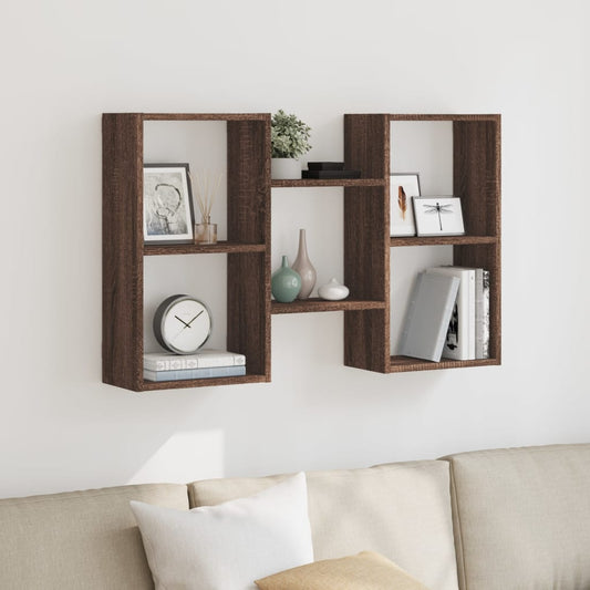 Wall Shelf Brown Oak 96x18x60 cm Engineered Wood