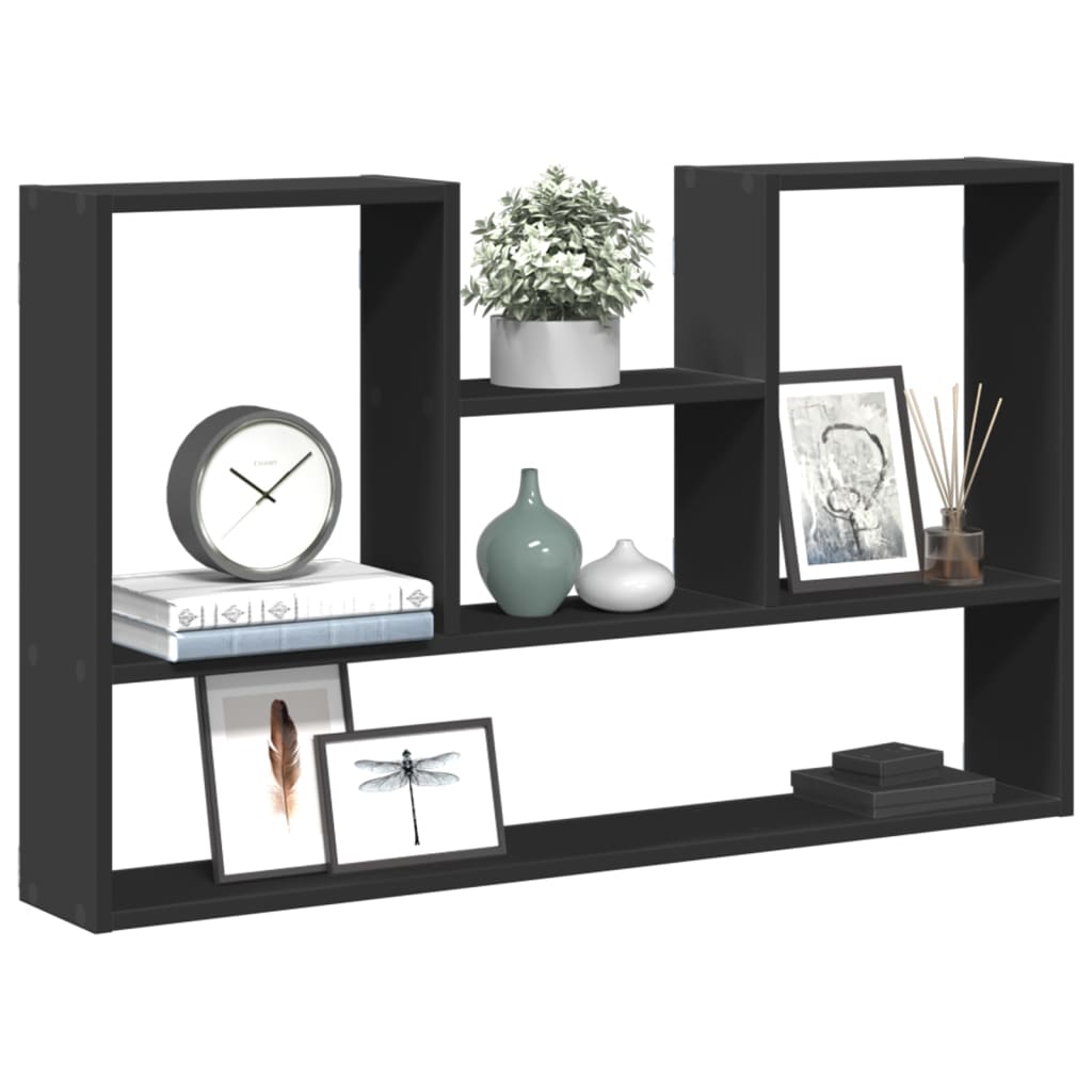 Wall Shelf Black 99x15x60 cm Engineered Wood