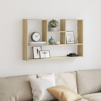 Wall Shelf Sonoma Oak 99x15x60 cm Engineered Wood