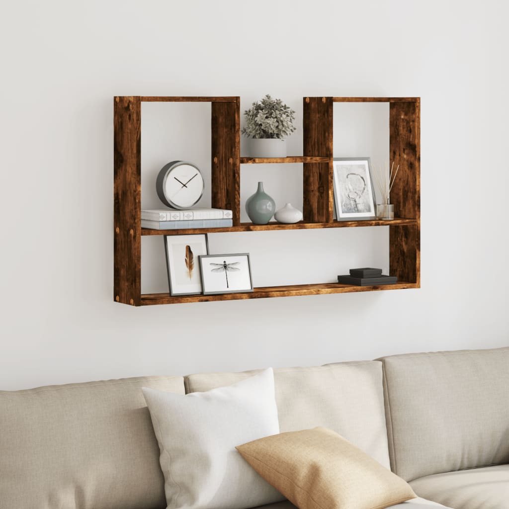 Wall Shelf Smoked Oak 99x15x60 cm Engineered Wood