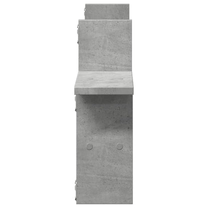 Wall Shelves 2 pcs Concrete Grey 38x12x38 cm Engineered Wood