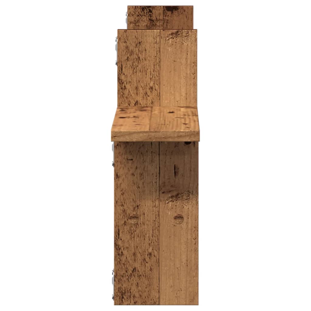 Wall Shelves 2 pcs Old Wood 38x12x38 cm Engineered Wood