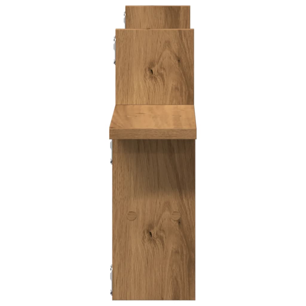 Wall Shelves 2 pcs Artisian Oak 38x12x38 cm Engineered Wood