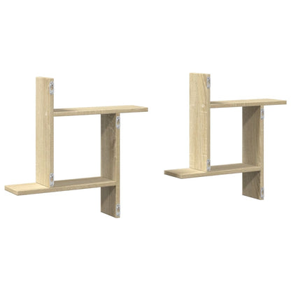 Wall Shelves 2 pcs Sonoma Oak 50x12x50 cm Engineered Wood