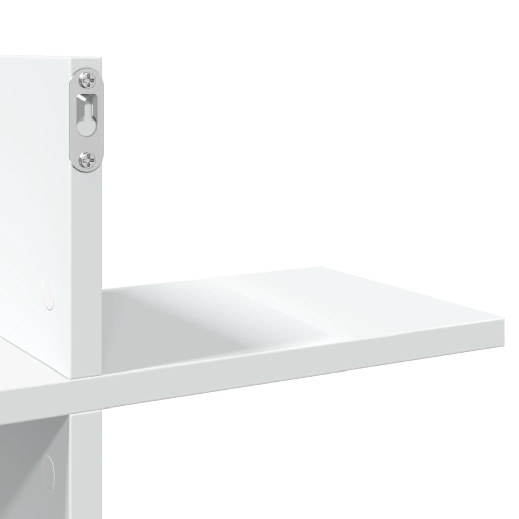 Wall Shelf White 124.5x18x60.5 cm Engineered Wood