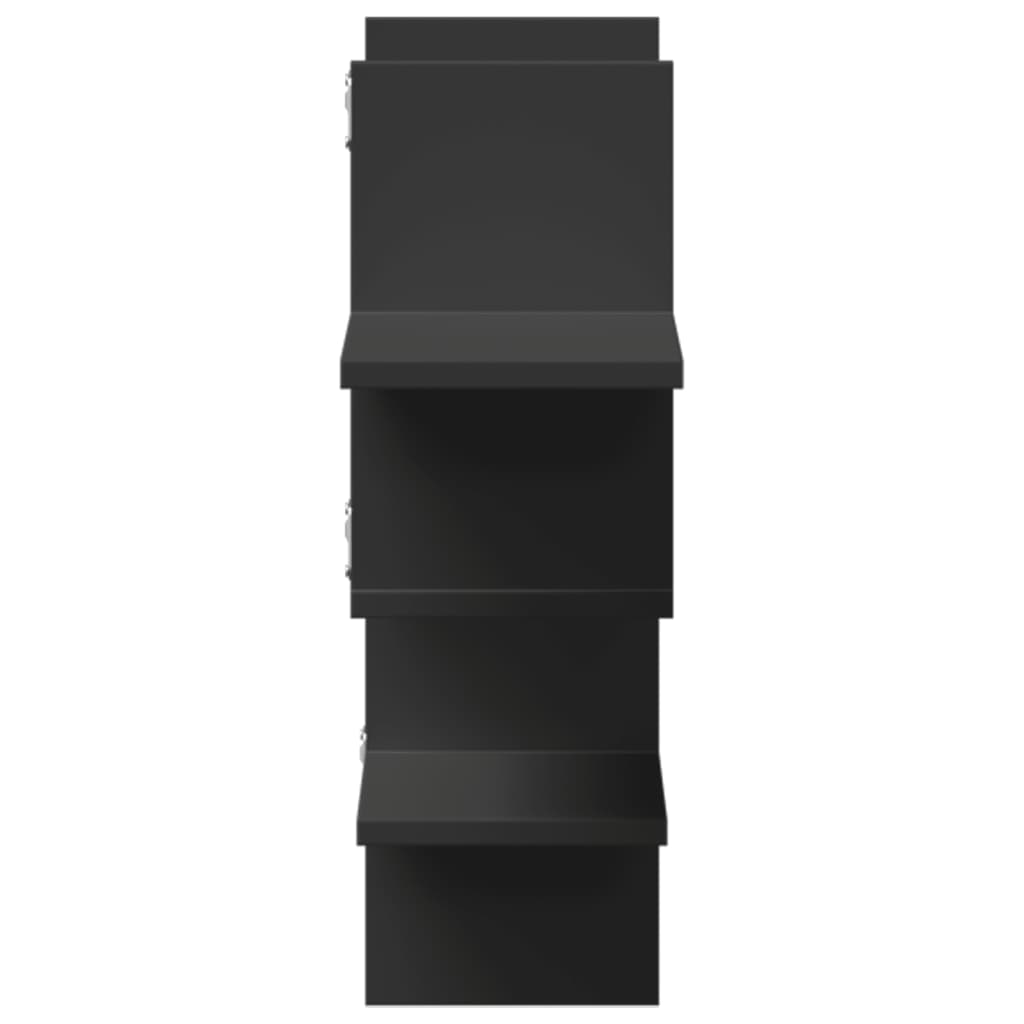 Wall Shelf Black 124.5x18x60.5 cm Engineered Wood