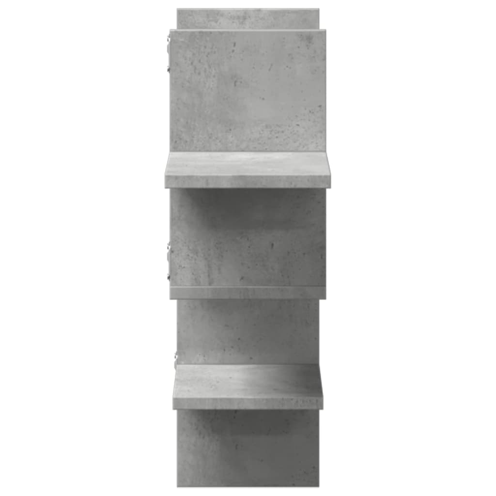 Wall Shelf Concrete Grey 124.5x18x60.5 cm Engineered Wood