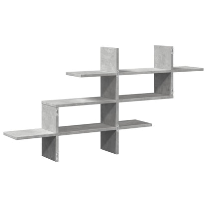 Wall Shelf Concrete Grey 124.5x18x60.5 cm Engineered Wood