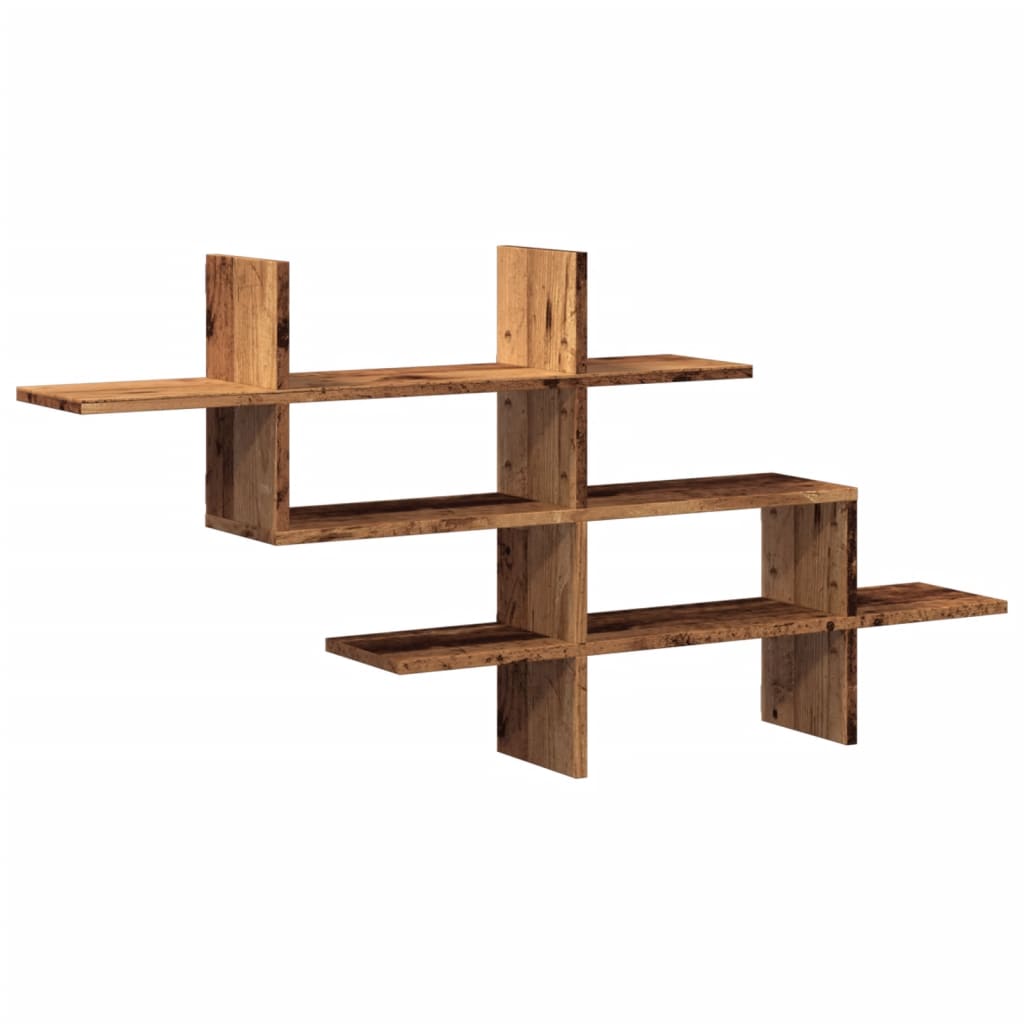 Wall Shelf Old Wood 124.5x18x60.5 cm Engineered Wood