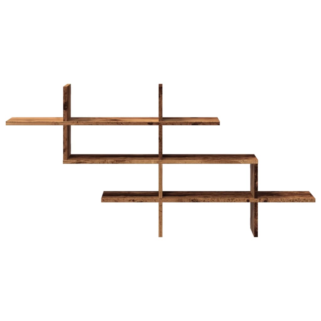 Wall Shelf Old Wood 124.5x18x60.5 cm Engineered Wood