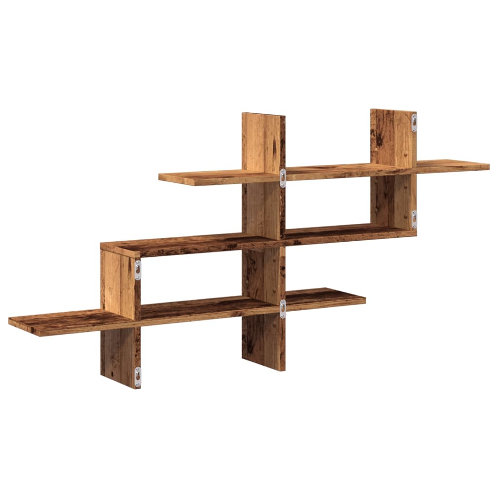 Wall Shelf Old Wood 124.5x18x60.5 cm Engineered Wood