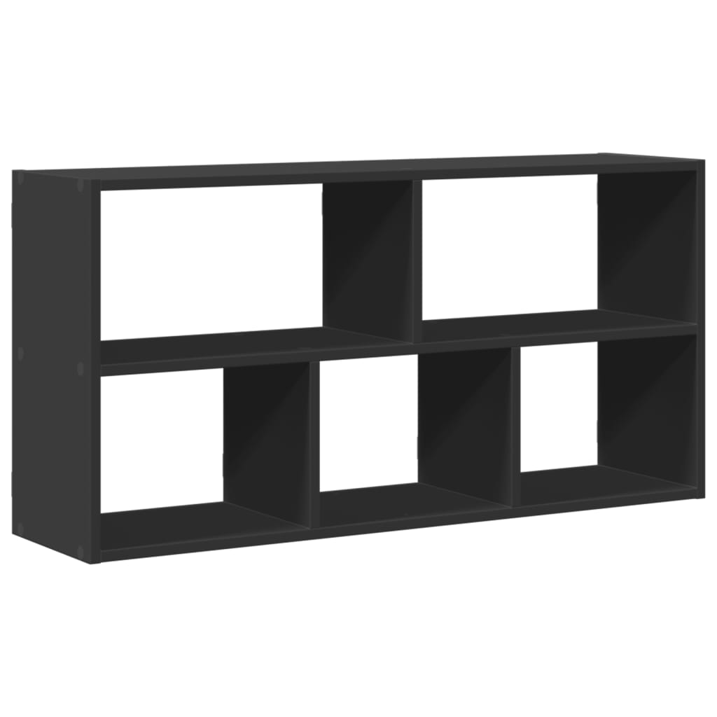 Wall Shelf Black 100x25x50 cm Engineered Wood