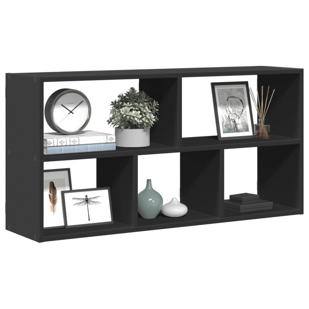 Wall Shelf Black 100x25x50 cm Engineered Wood