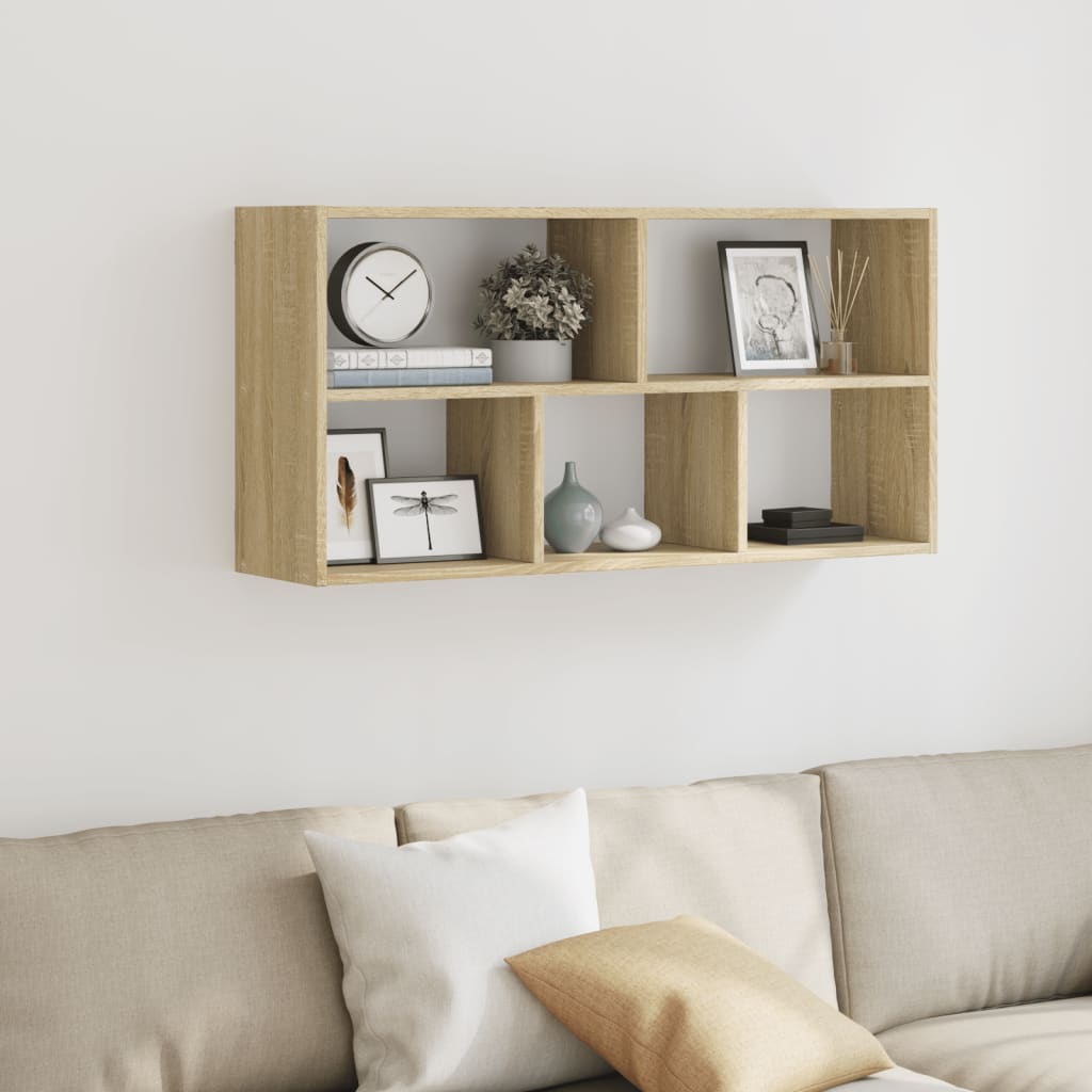 Wall Shelf Sonoma Oak 100x25x50 cm Engineered Wood