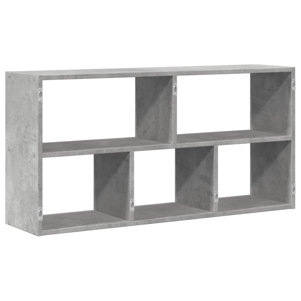 Wall Shelf Concrete Grey 100x25x50 cm Engineered Wood