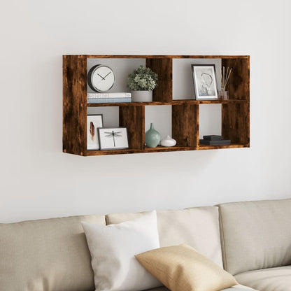 Wall Shelf Smoked Oak 100x25x50 cm Engineered Wood