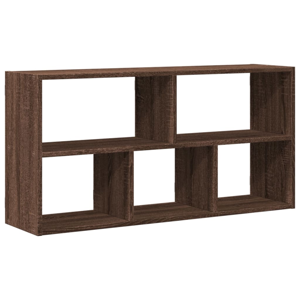 Wall Shelf Brown Oak 100x25x50 cm Engineered Wood