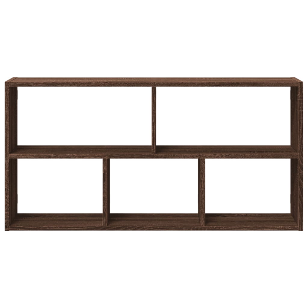 Wall Shelf Brown Oak 100x25x50 cm Engineered Wood