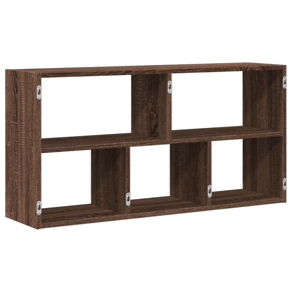 Wall Shelf Brown Oak 100x25x50 cm Engineered Wood