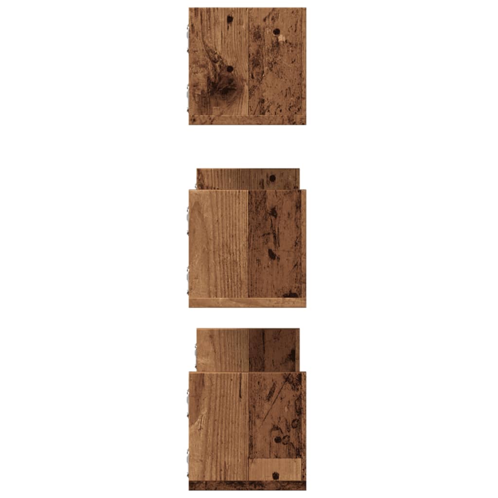 Wall Shelves 3 pcs Old Wood 58x18x18 cm Engineered Wood