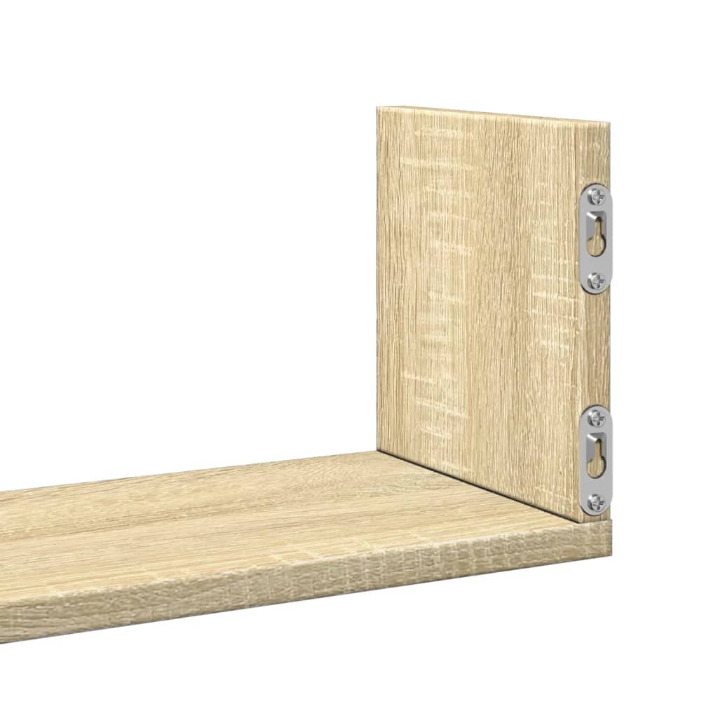 Wall Shelves 3 pcs Sonoma Oak 80x18x18 cm Engineered Wood