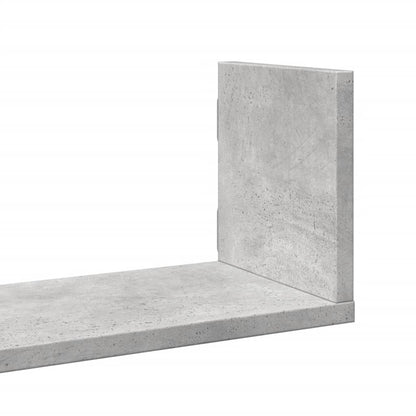 Wall Shelves 3 pcs Concrete Grey 80x18x18 cm Engineered Wood