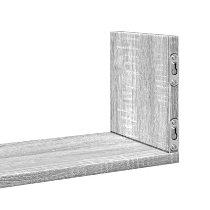 Wall Shelves 3 pcs Grey Sonoma 80x18x18 cm Engineered Wood