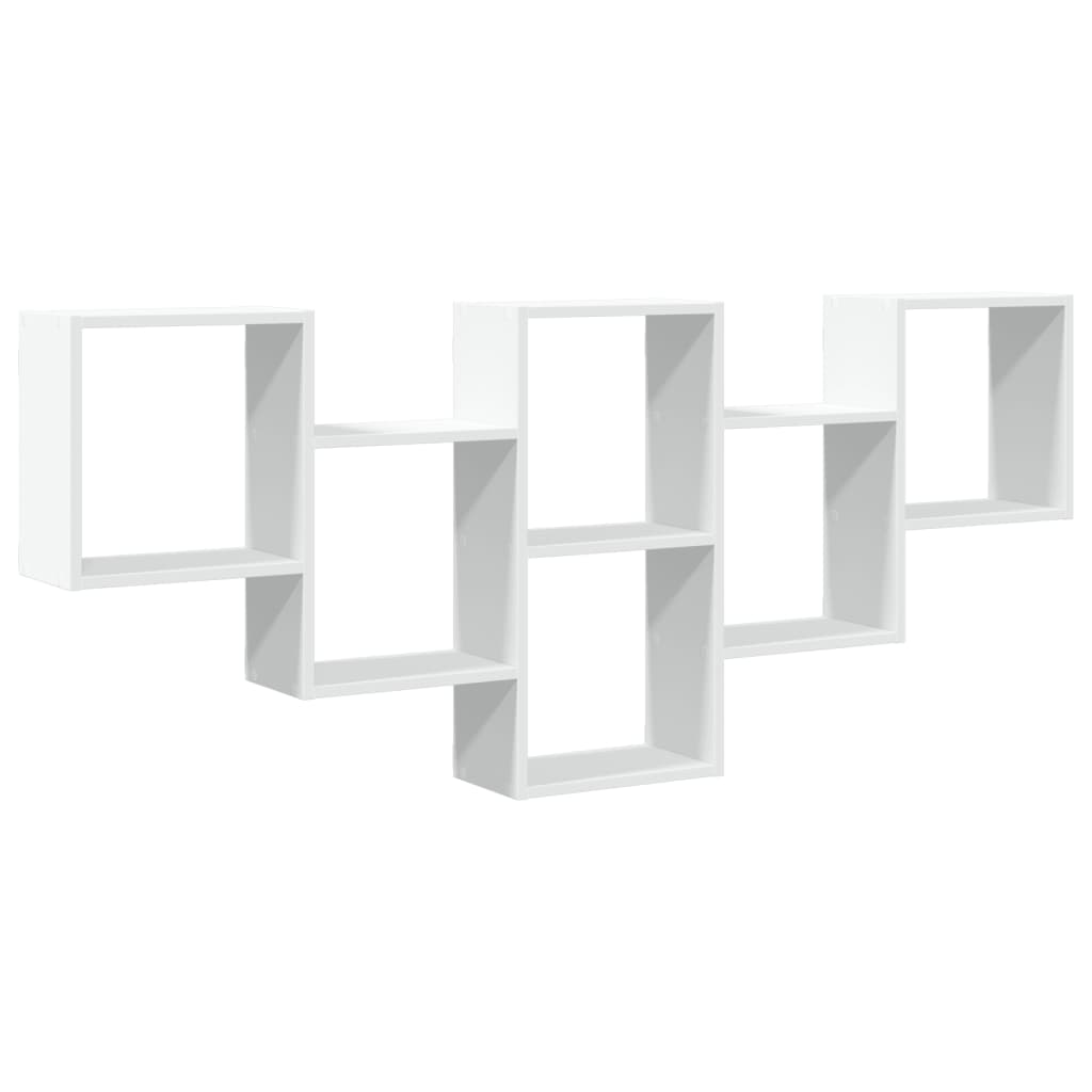 Wall Shelf White 159x18x66 cm Engineered Wood