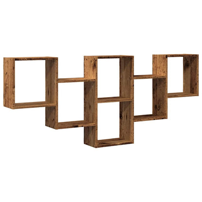 Wall Shelf Old Wood 159x18x66 cm Engineered Wood