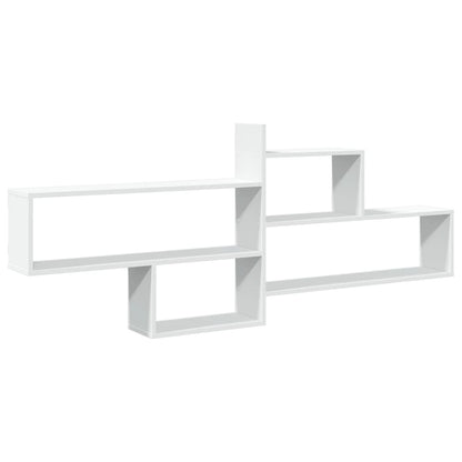 Wall Shelf White 167.5x18x68 cm Engineered Wood