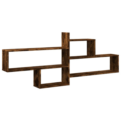 Wall Shelf Smoked Oak 167.5x18x68 cm Engineered Wood