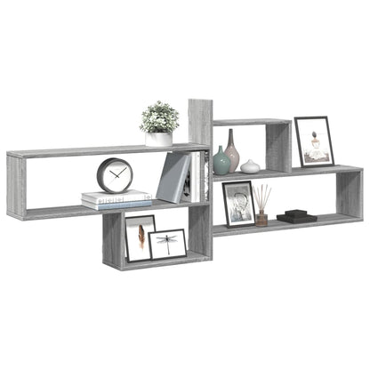 Wall Shelf Grey Sonoma 167.5x18x68 cm Engineered Wood