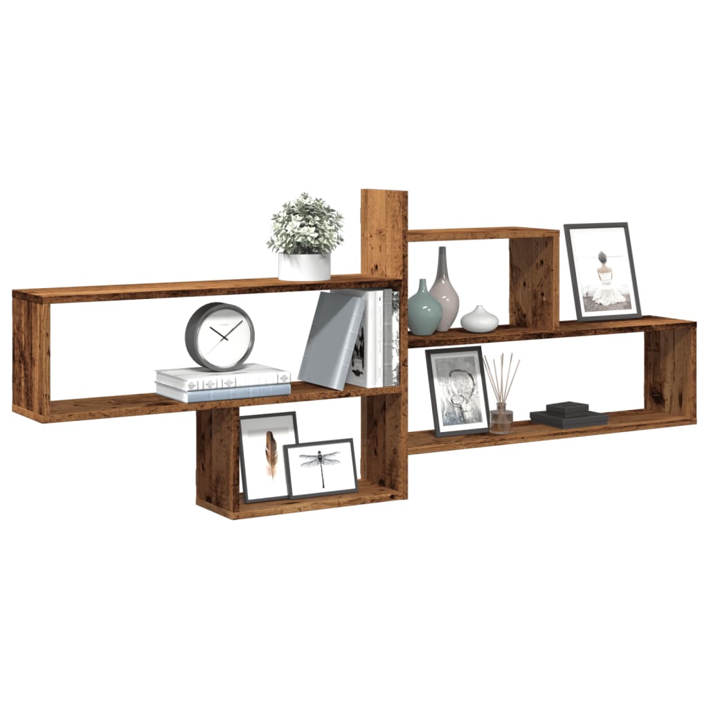 Wall Shelf Old Wood 167.5x18x68 cm Engineered Wood