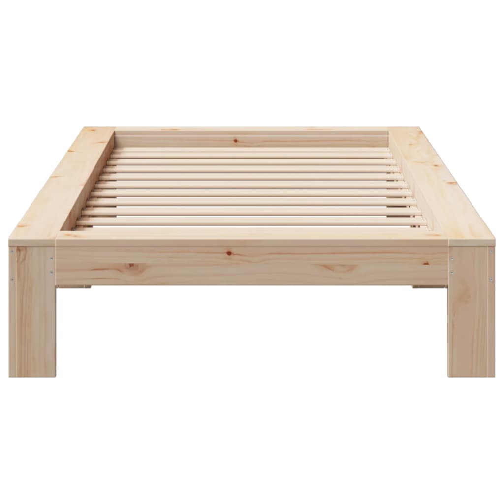 Bed Frame without Mattress 75x190 cm Small Single Solid Wood Pine