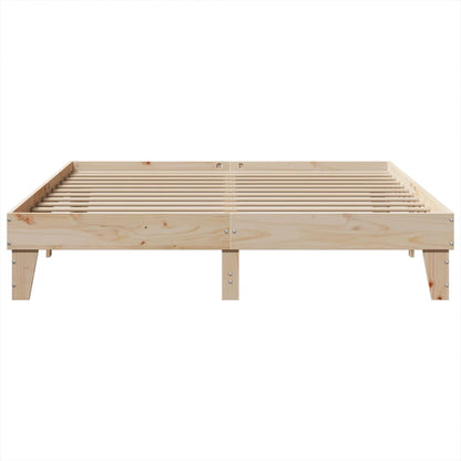 Bed Frame without Mattress 200x200 cm Solid Wood Pine