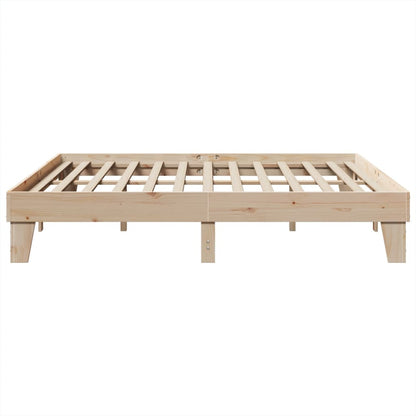 Bed Frame without Mattress 200x200 cm Solid Wood Pine