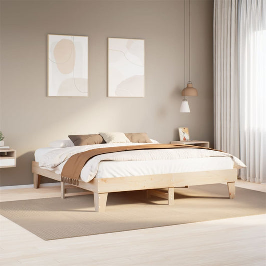 Bed Frame without Mattress 180x200 cm Super King Solid Wood Pine