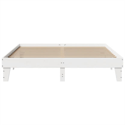 Bed Frame without Mattress White 180x200 cm Super King Solid Wood Pine