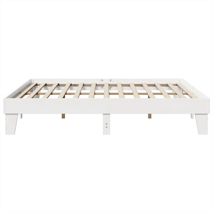 Bed Frame without Mattress White 180x200 cm Super King Solid Wood Pine