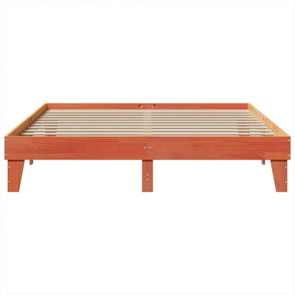 Bed Frame without Mattress Wax Brown 180x200 cm Super King Solid Wood Pine