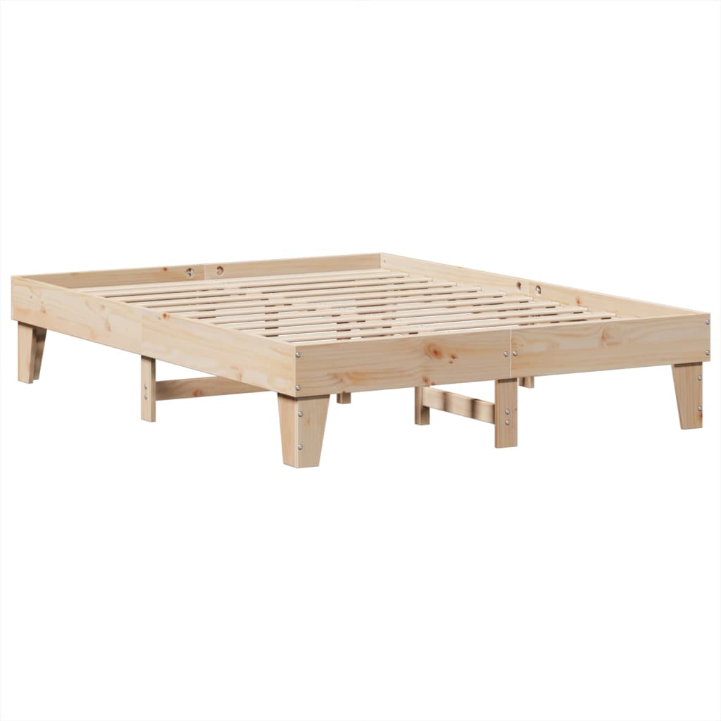 Bed Frame without Mattress 160x200 cm Solid Wood Pine