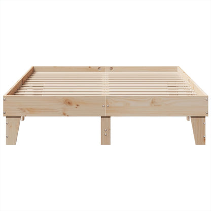 Bed Frame without Mattress 160x200 cm Solid Wood Pine