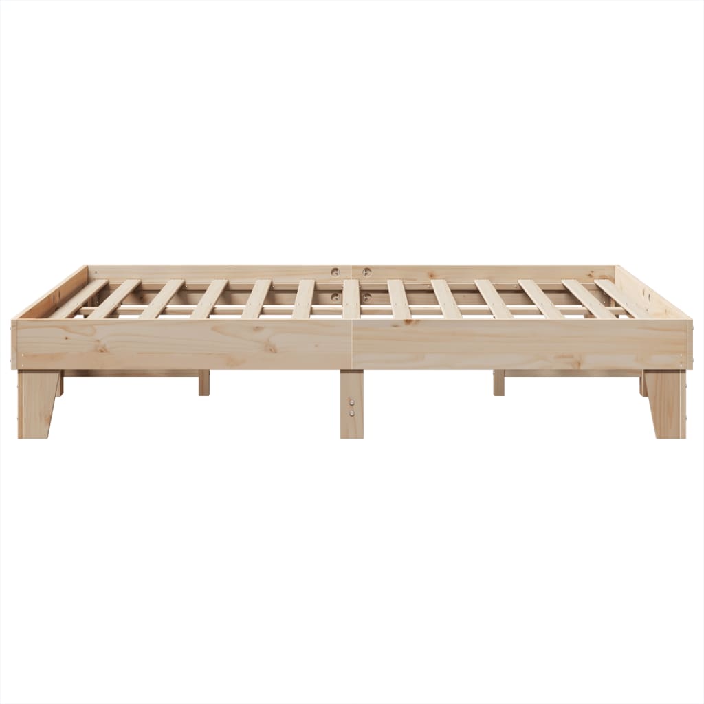 Bed Frame without Mattress 160x200 cm Solid Wood Pine