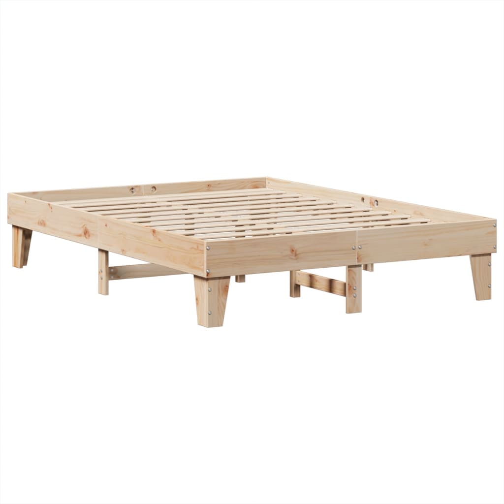 Bed Frame without Mattress 160x200 cm Solid Wood Pine