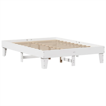 Bed Frame without Mattress White 160x200 cm Solid Wood Pine